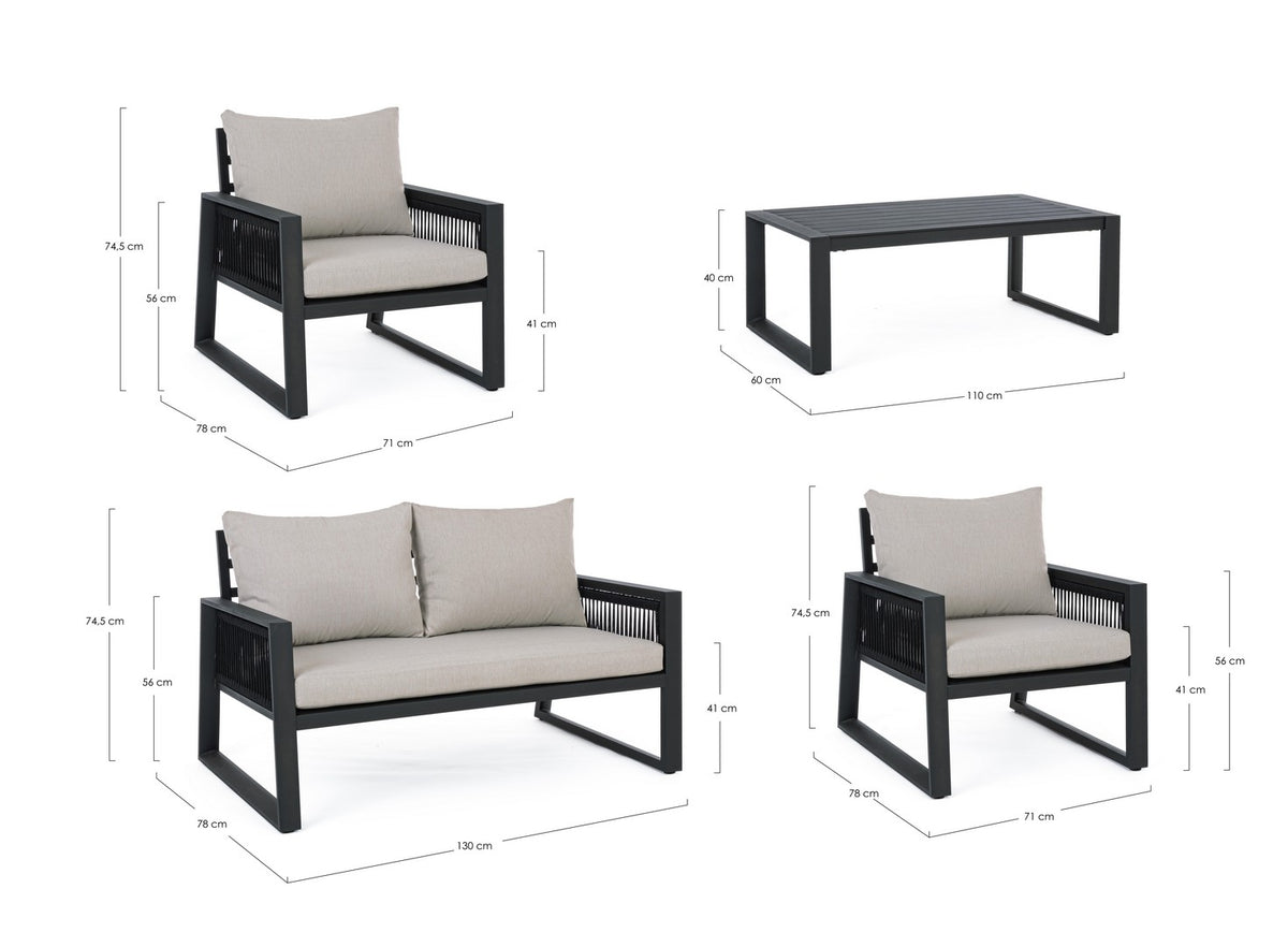 Set4 salotto c-c captiva antracite lh32