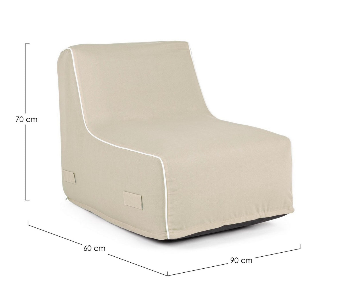 Chaise longue rihanna gonfiabile beige