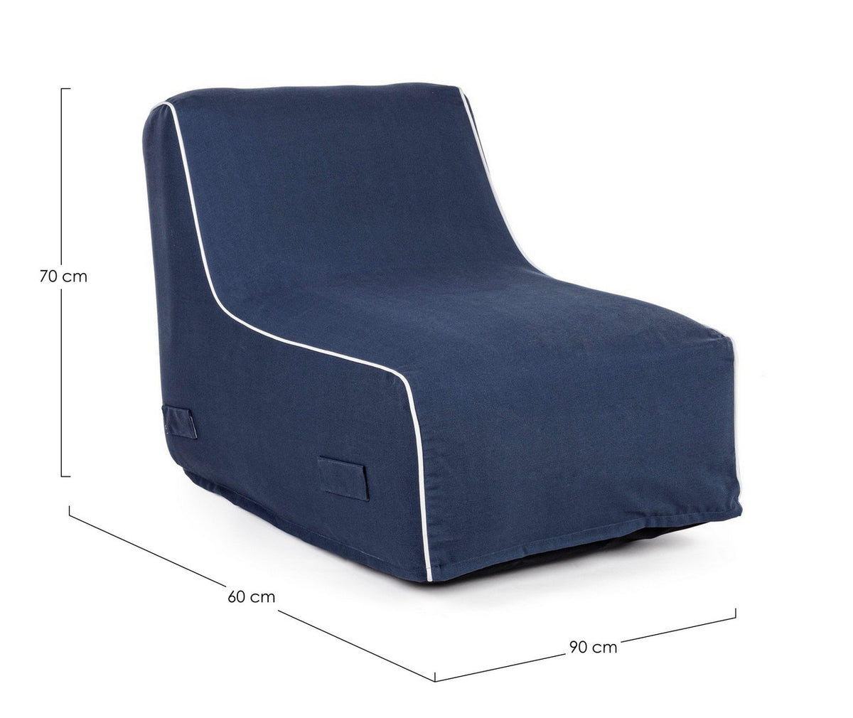 Chaise longue rihanna gonfiabile blu
