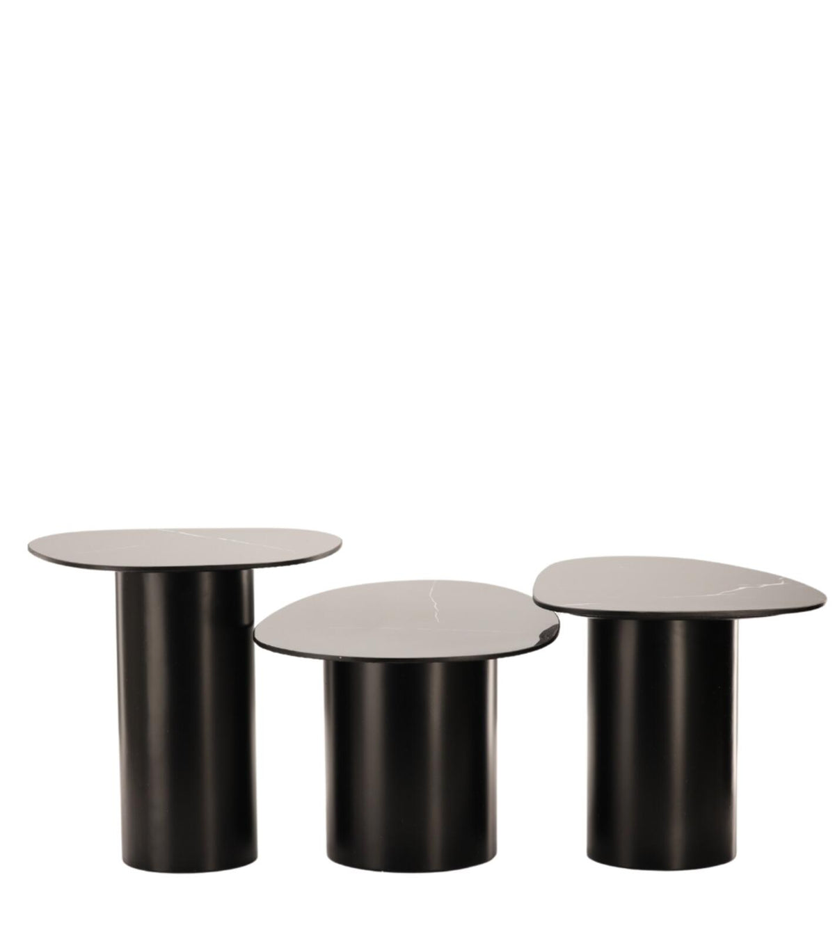 Set di tavolini Vega ceramica set da 3 73x56xH43cm