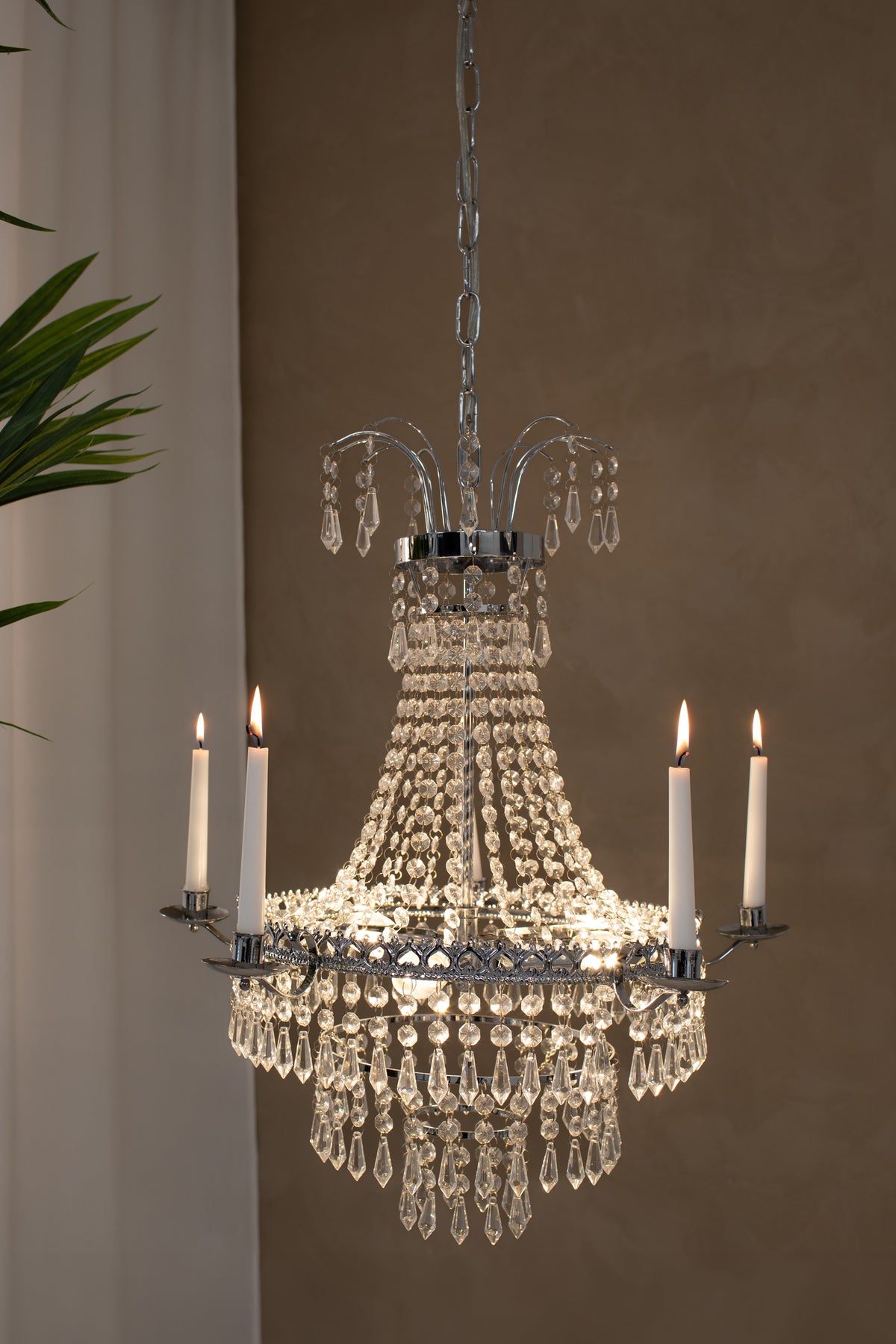 MARIELUND  Lampadario in cristallo 3L Cromo/MC