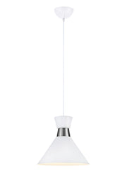 Lampada a sospensione WAIST 1L Bianco/Acciaio