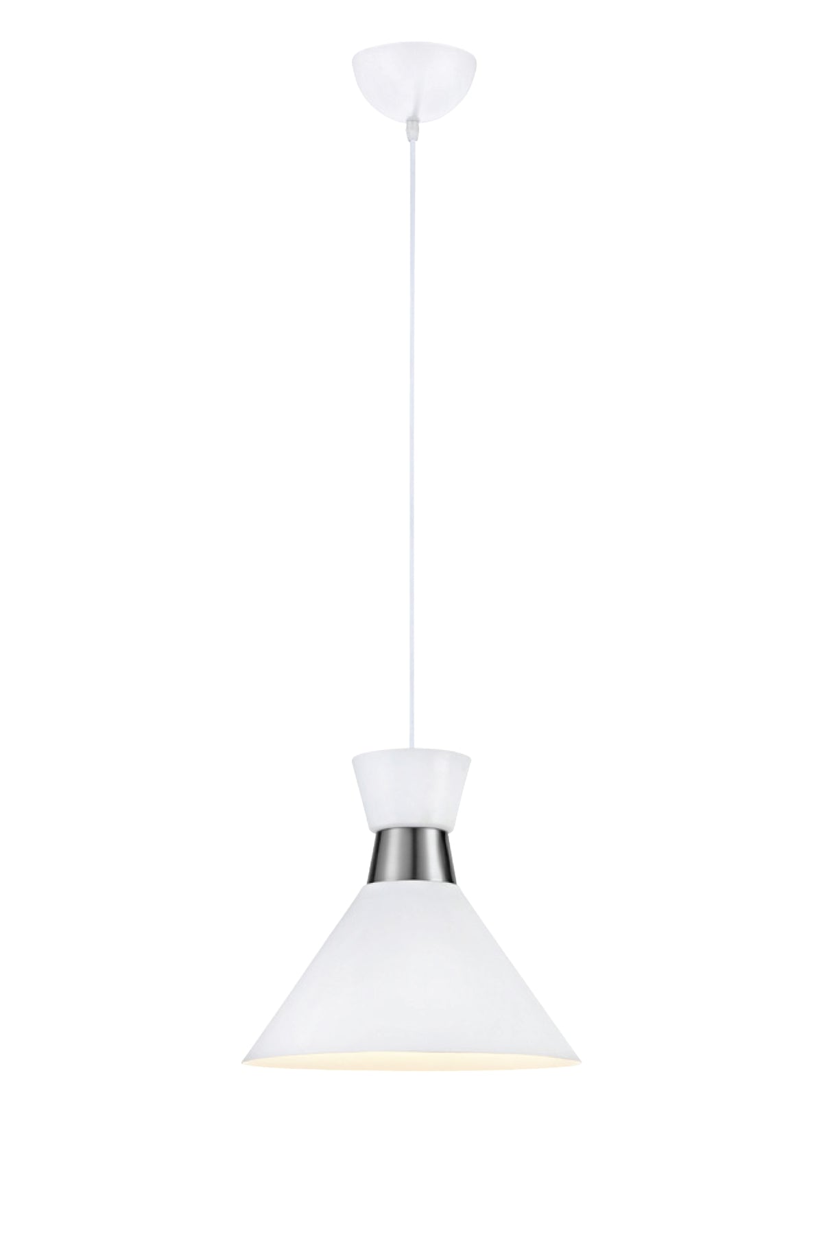 Lampada a sospensione WAIST 1L Bianco/Acciaio