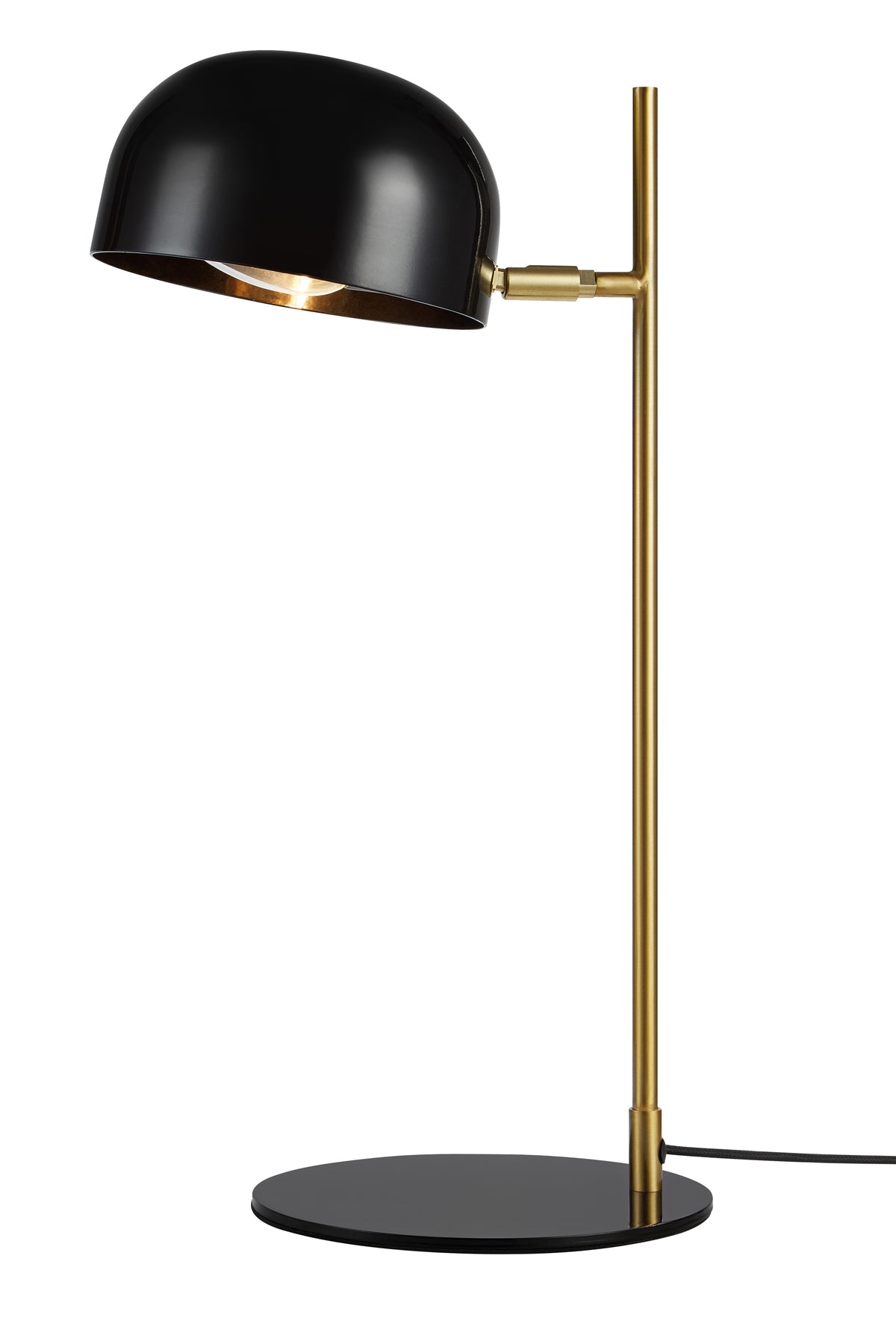 Lampada da tavolo POSE 1L Nero/Ottone spazzolato