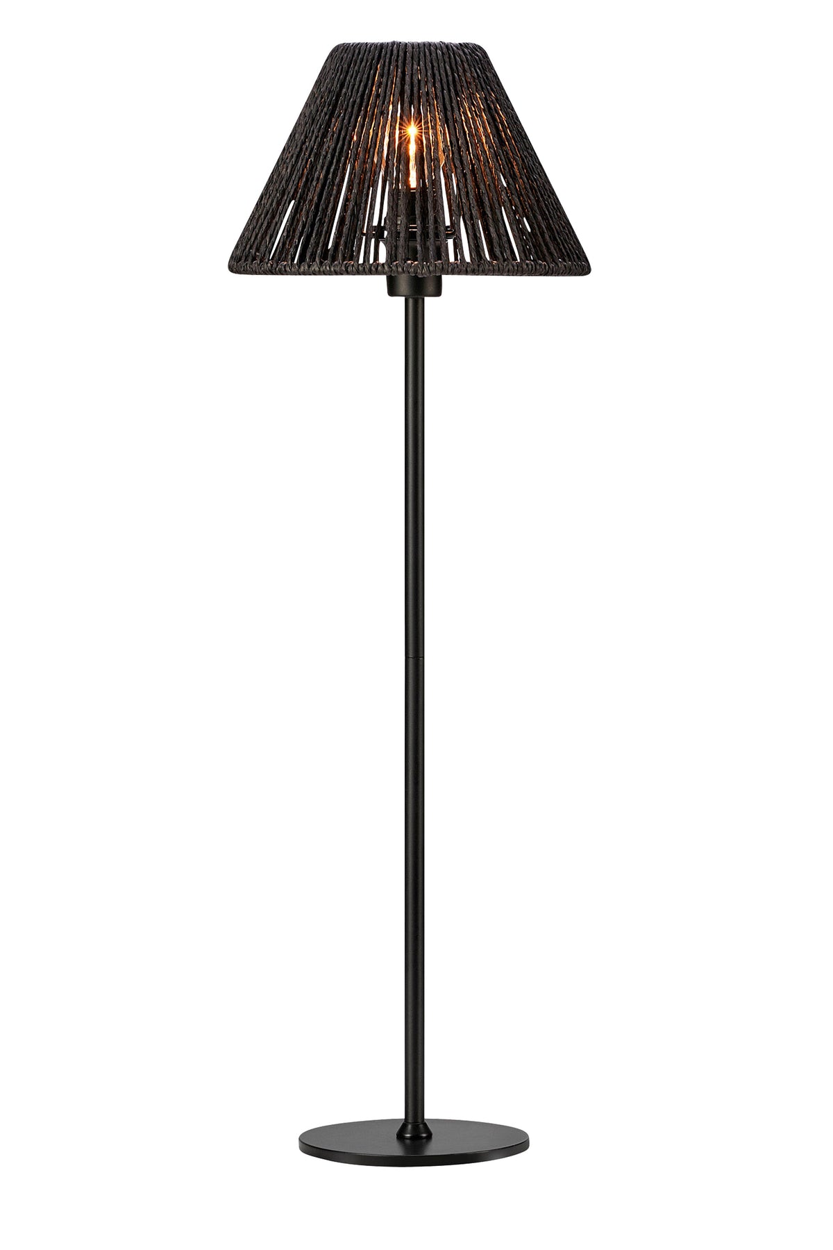 CORDA Lampada da tavolo 1L Nero/Nero