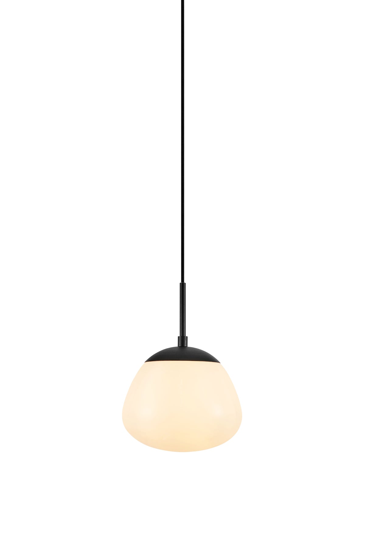 Lampada a sospensione RISE 1L Bianco/Nero piccola