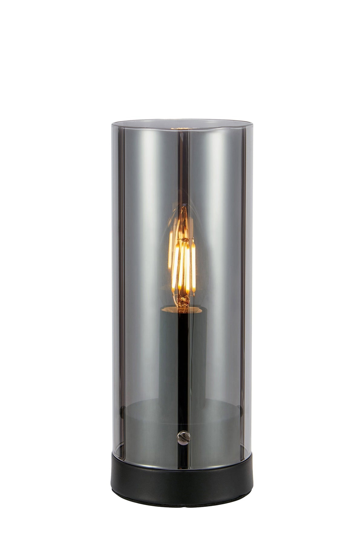 Lampada da tavolo POST 1L 9cm Nero/Placcato Fumo