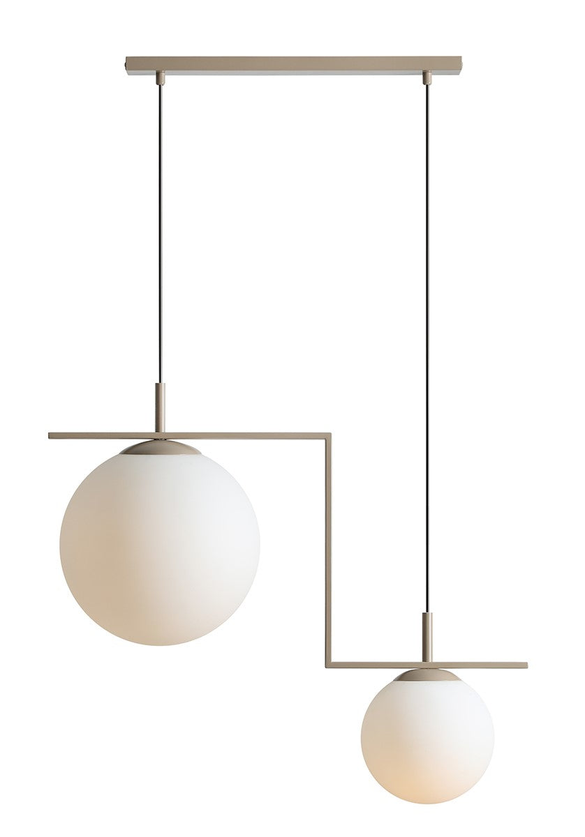 Lampada a sospensione Zac 2 Matte Beige Aldex