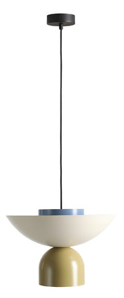 Lampada a sospensione Ilia scuro (37+ 15+ 15) Blu polvere e Crema e Pistacchio Aldex