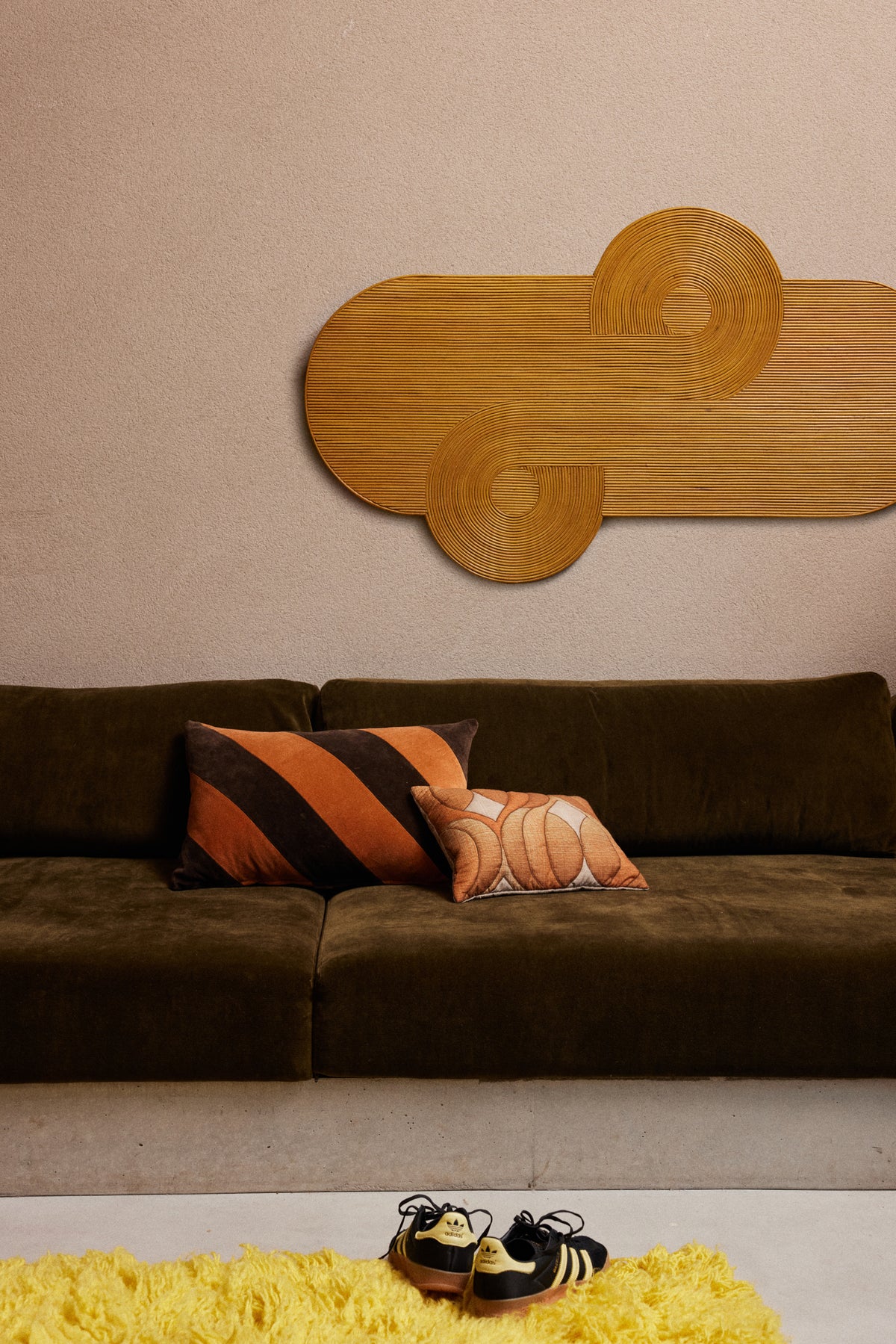 Pannello da parete in rattan Curl