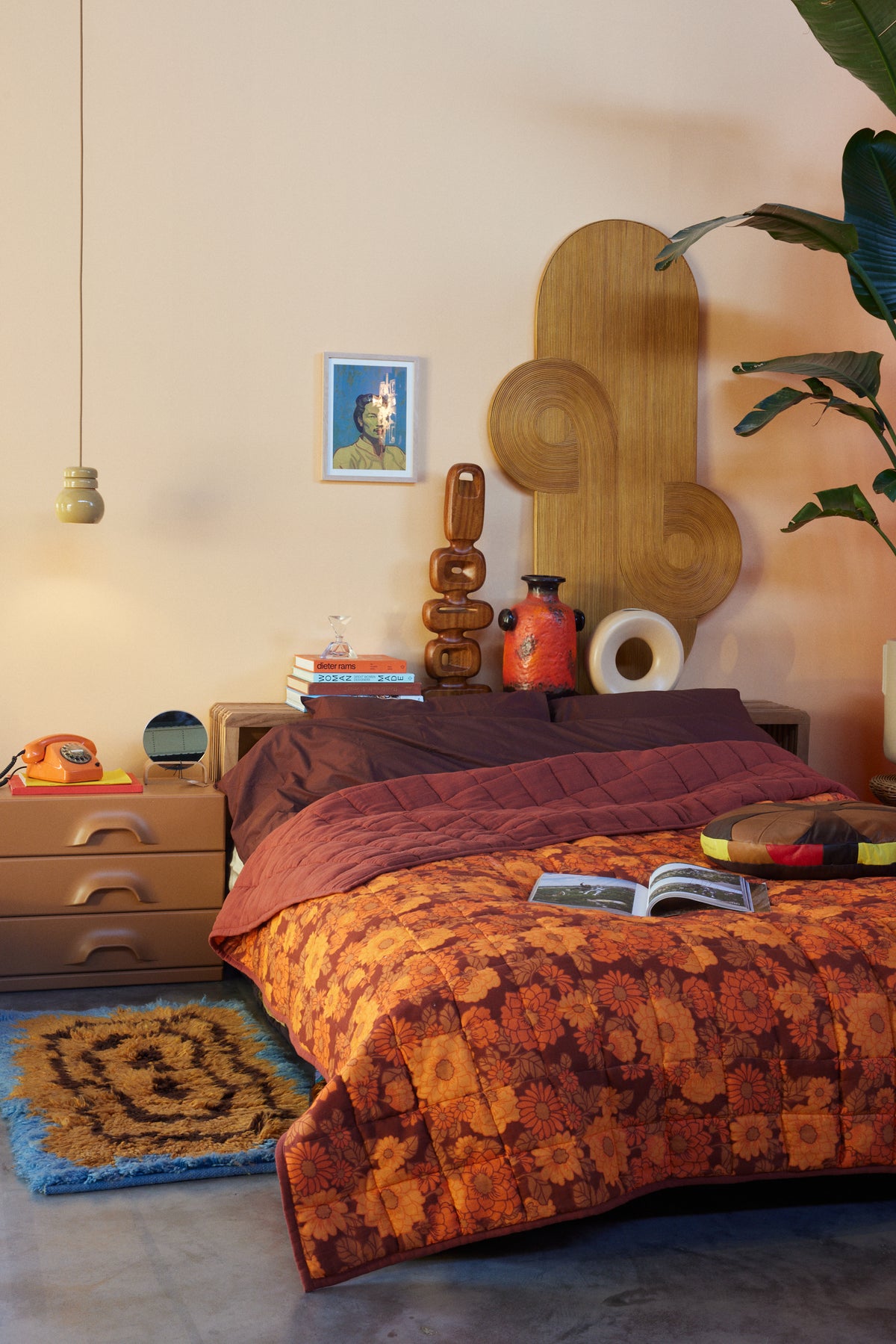 Pannello da parete in rattan Curl