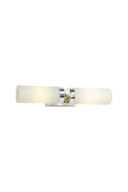 STELLA Parete 2L Acciaio/Bianco IP44
