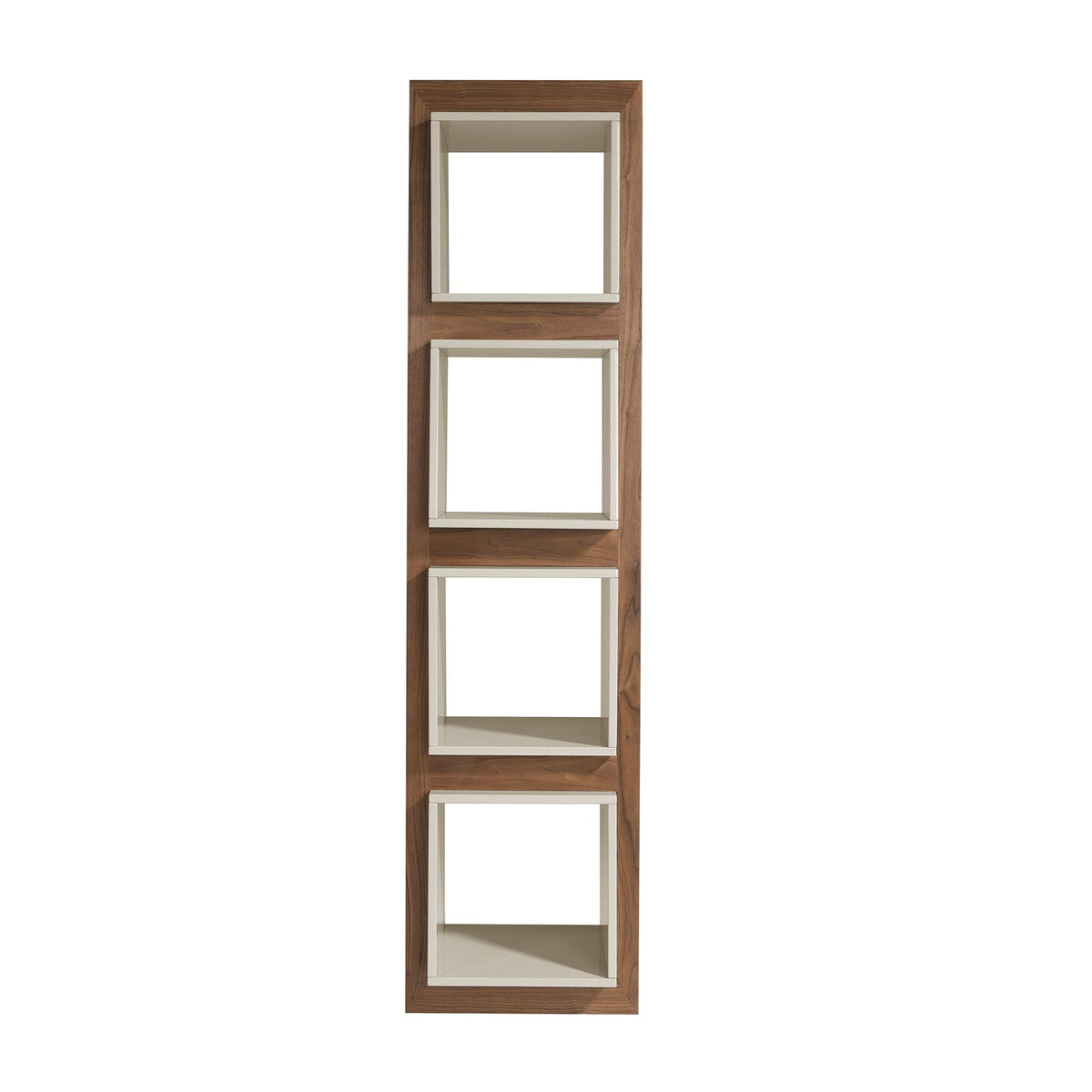 Scaffale a cubo in noce