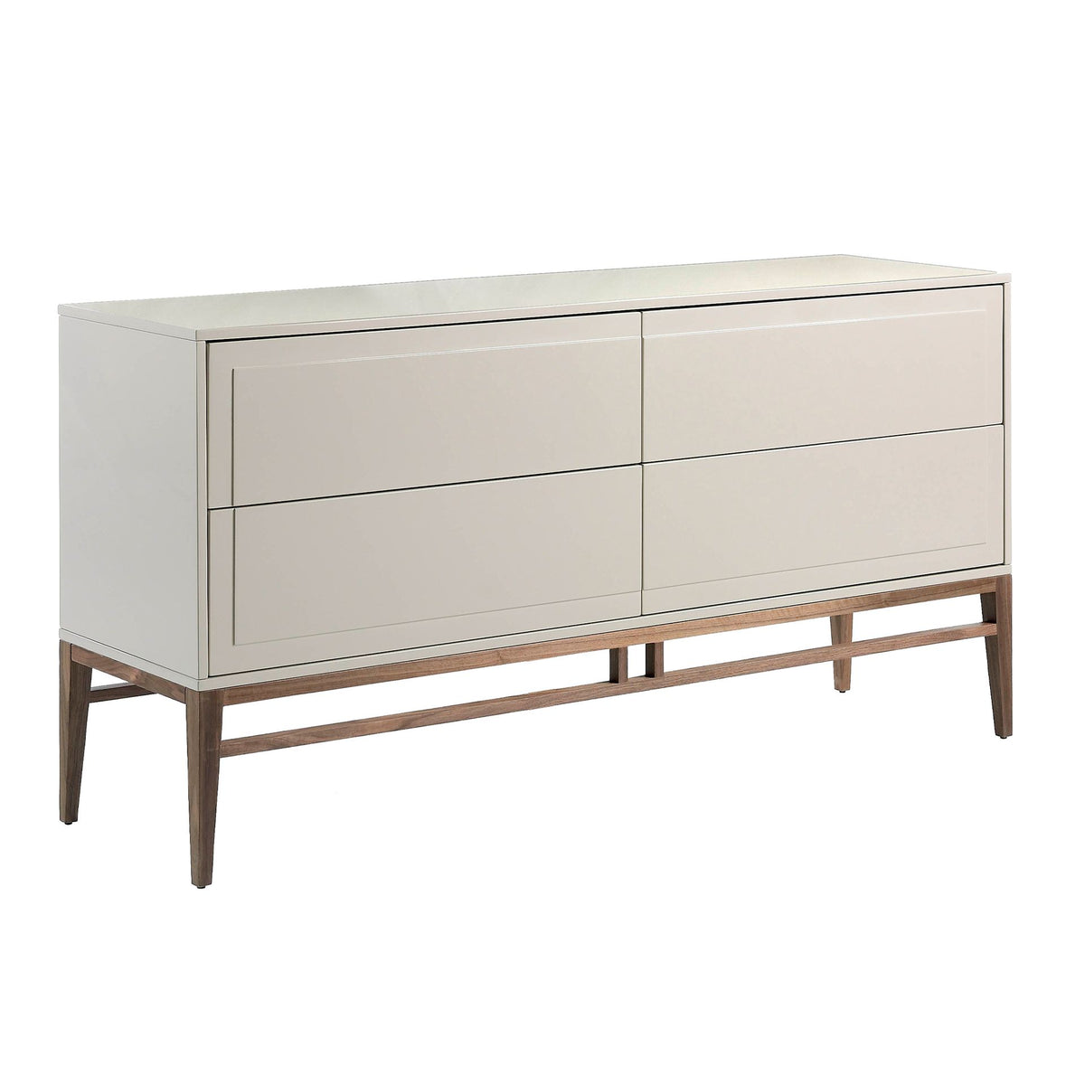 Credenza in legno beige e noce