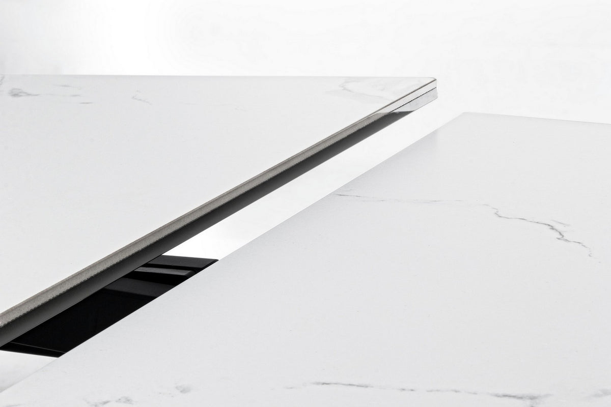 Tavolo allungabile in ceramica su vetro temperato 160-240x90 cm