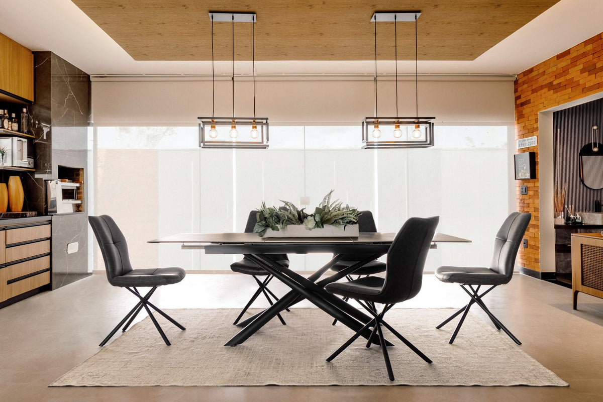 Tavolo allungabile in ceramica su vetro temperato 160-220x90 cm