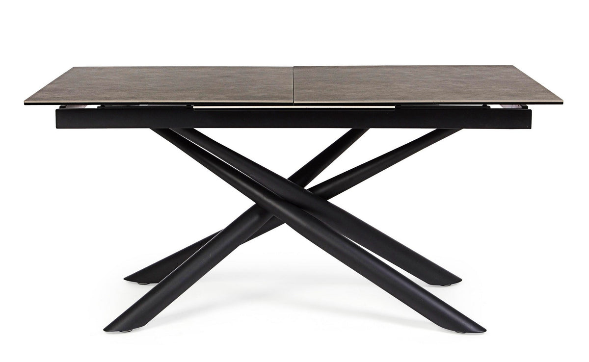Tavolo allungabile in ceramica su vetro temperato 160-220x90 cm