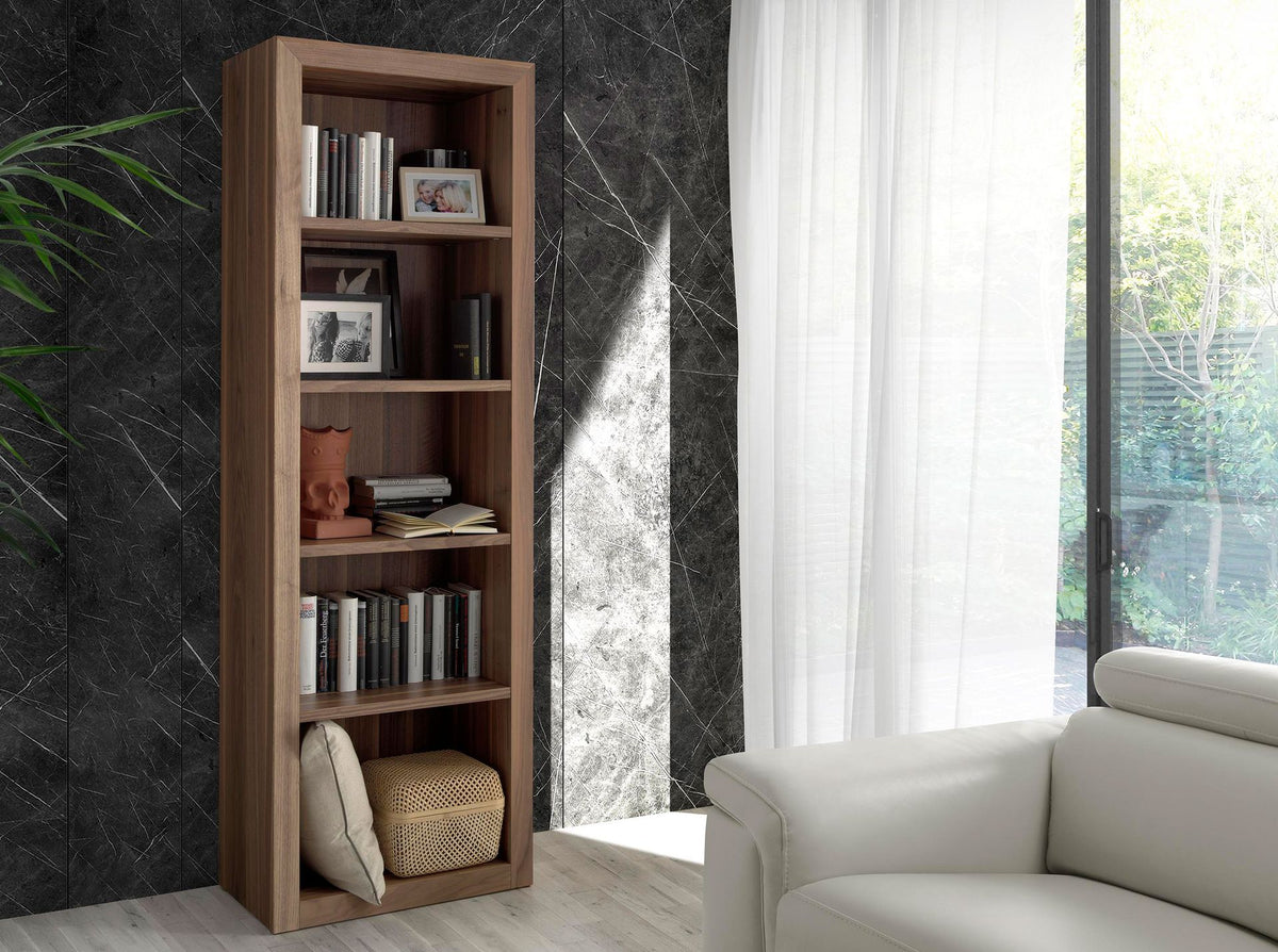 Scaffale in legno di noce