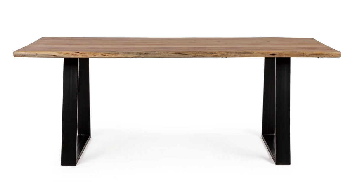 Tavolo in legno di acacia lavorato a mano 200x95 cm