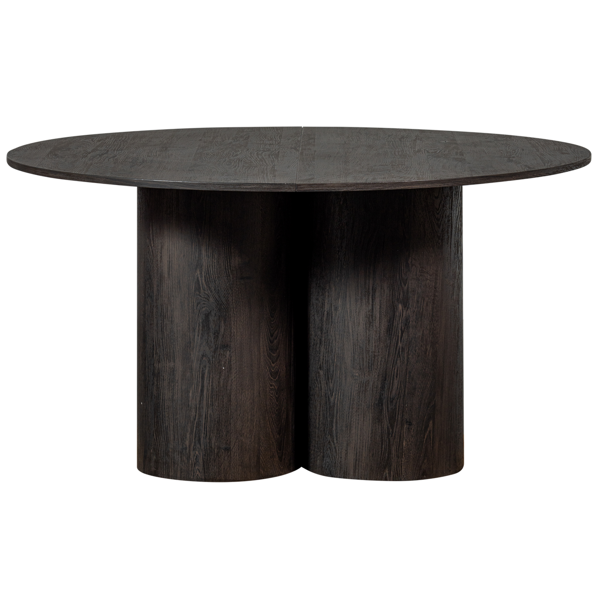 Tavolo da pranzo oona tondo con 3 gambe in mdf marrone scuro ø140cm