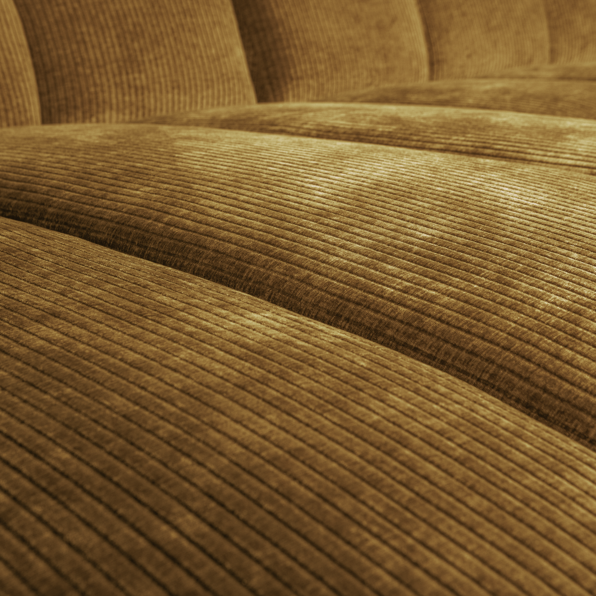 Divano chaise longue mojo sinistra tessuto a coste intrecciato giallo miele