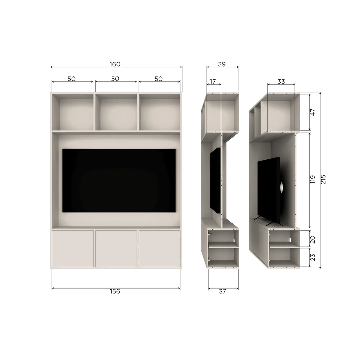 Mobile Porta TV con Libreria Maggy – WOOOD