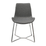 Sedia in tessuto grigio scuro