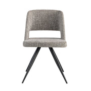 Sedia girevole in tessuto grigio