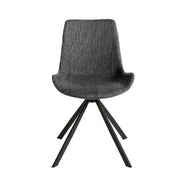 Sedia girevole in tessuto grigio scuro