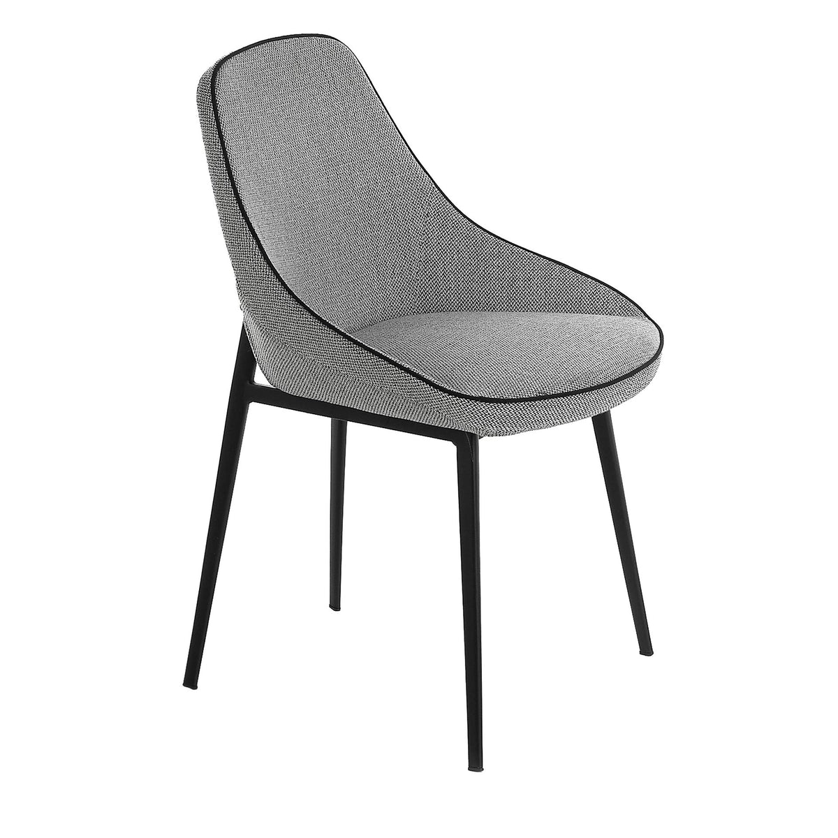 Sedia in tessuto grigio