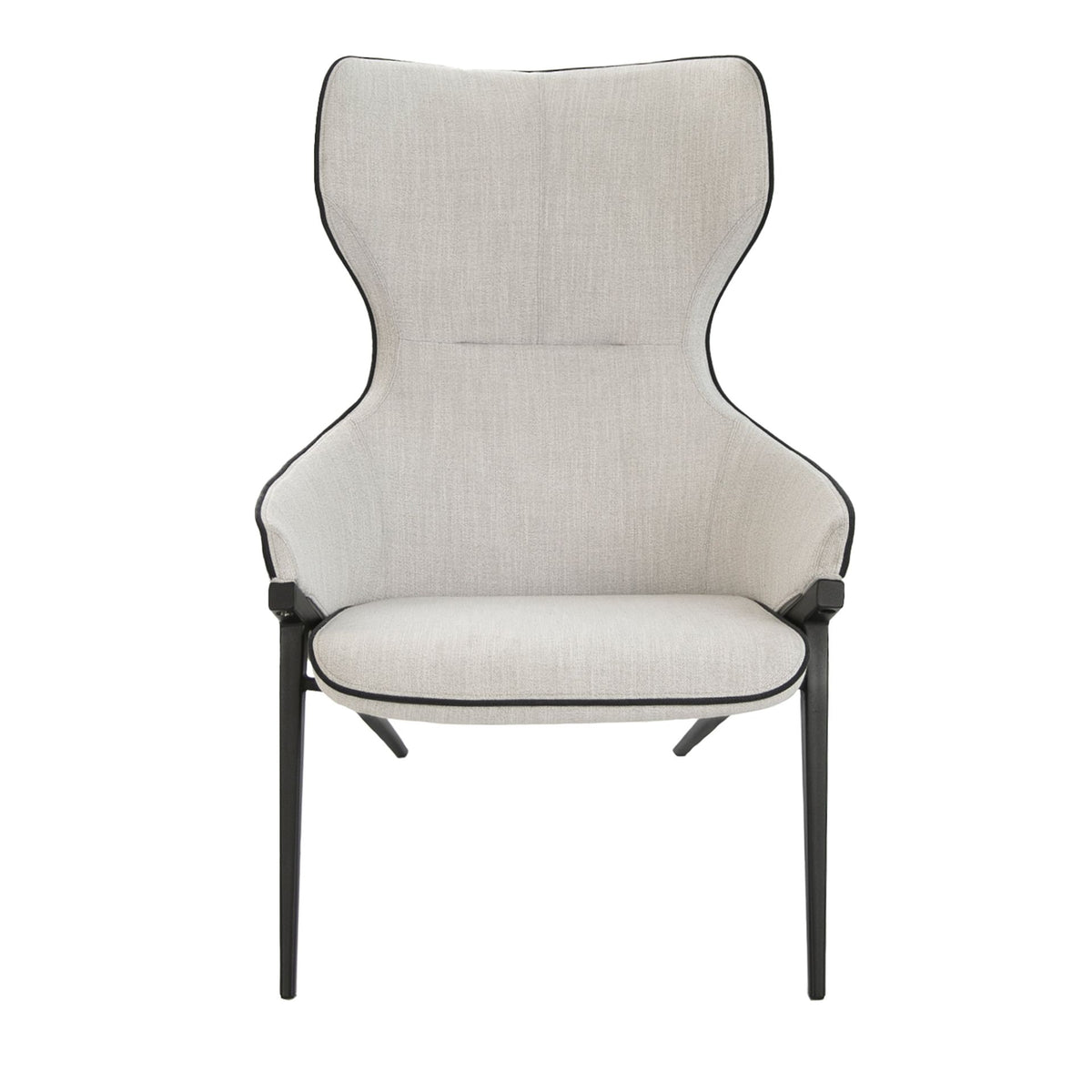 Poltrona in tessuto grigio