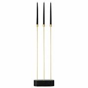 501419000081_GRASIL floor candle holder_gold & black