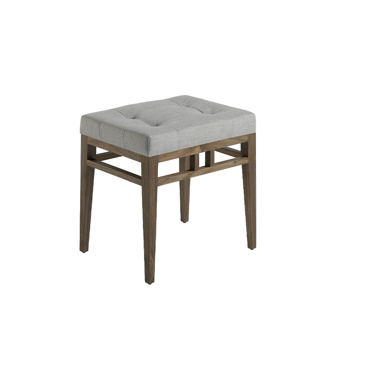 Sgabello in tessuto grigio