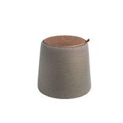 Pouf in tessuto grigio