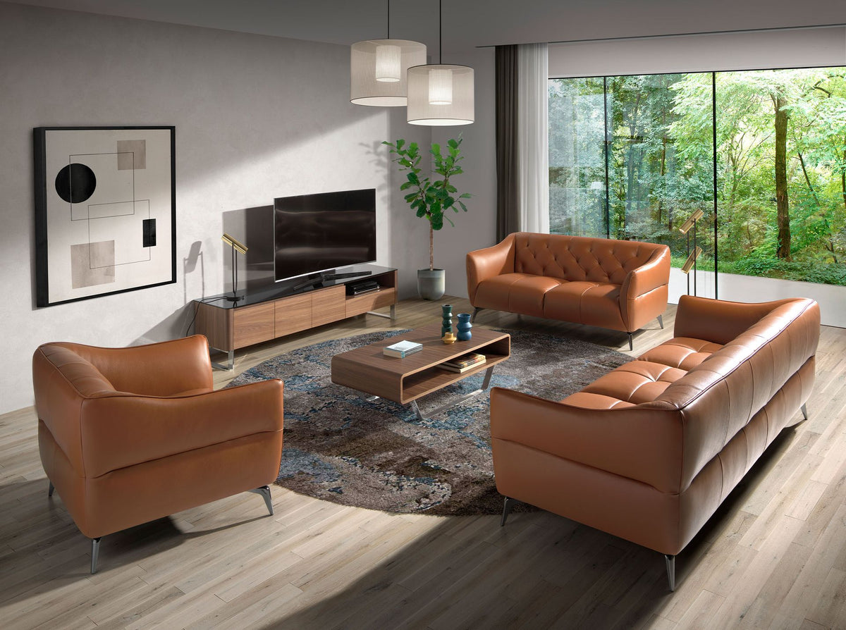 Poltrona Chester pelle marrone terracotta
