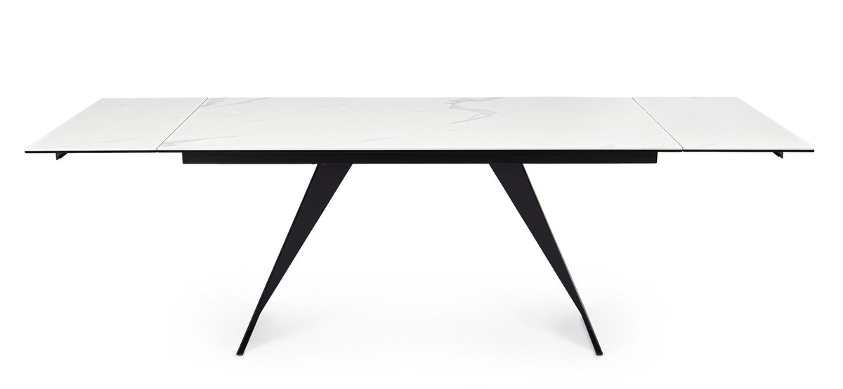 Tavolo allungabile in ceramica su vetro temperato 160-240x90 cm