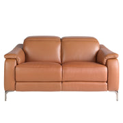 Divano relax a 2 posti in pelle marrone