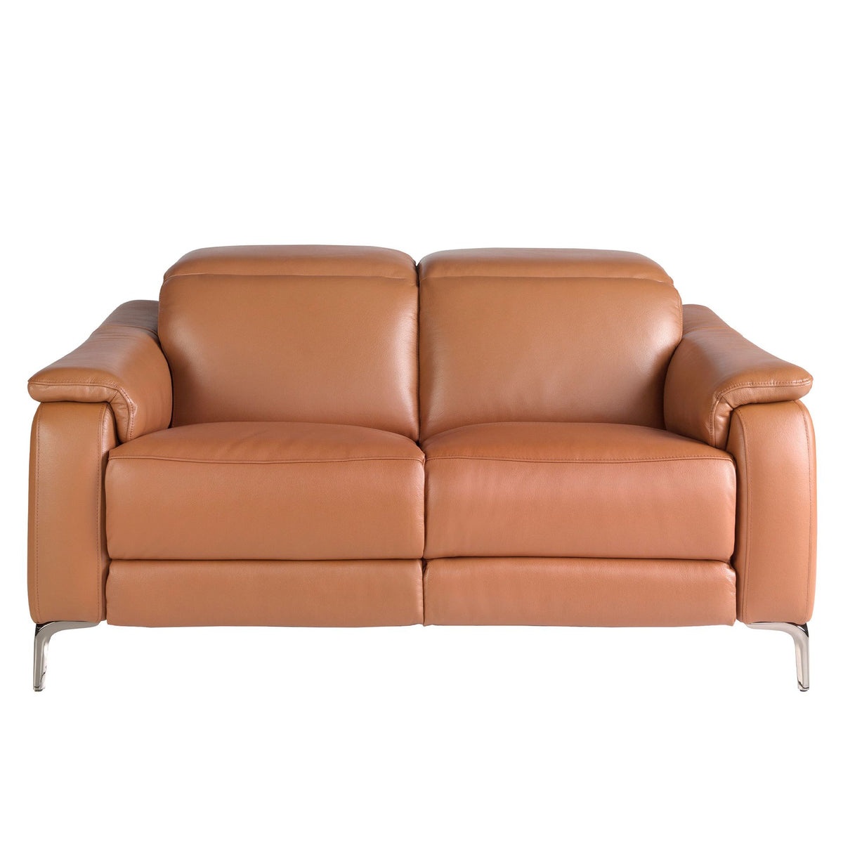 Divano relax a 2 posti in pelle marrone