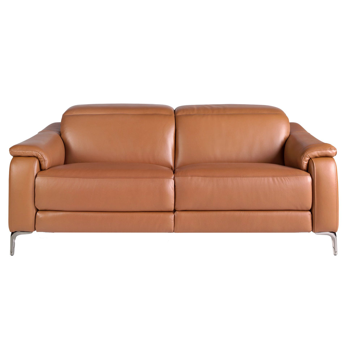Divano relax a 3 posti in pelle marrone