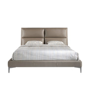 Letto in similpelle color visone