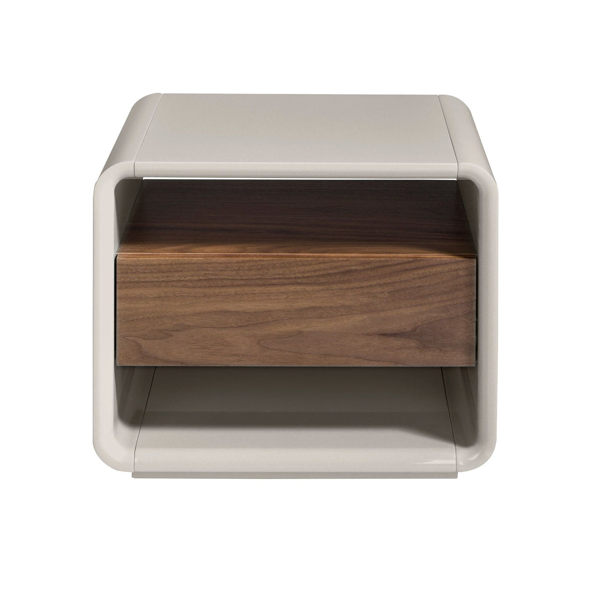 Comodino noce e legno grigio