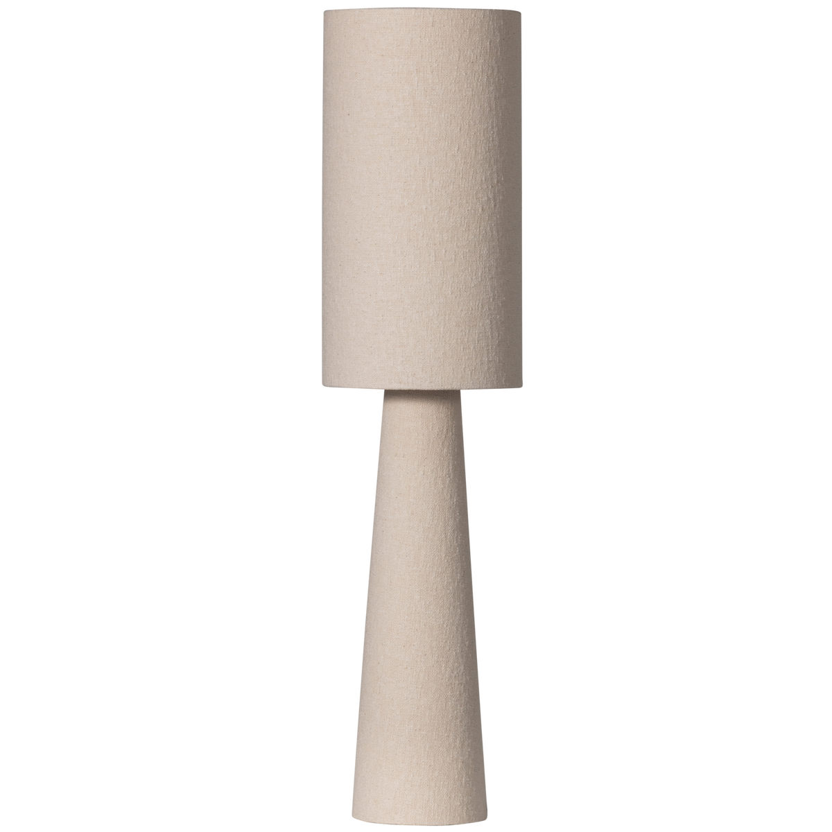 Lampada da tavolo loft metallo/bouclé naturale 90xø22cm