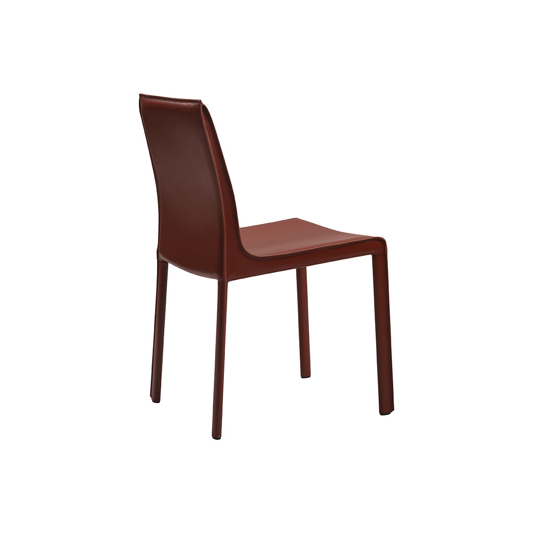 set di 2 sedie da pranzo lusaka burgundy