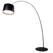 Lampada da terra regolabile in acciaio nero