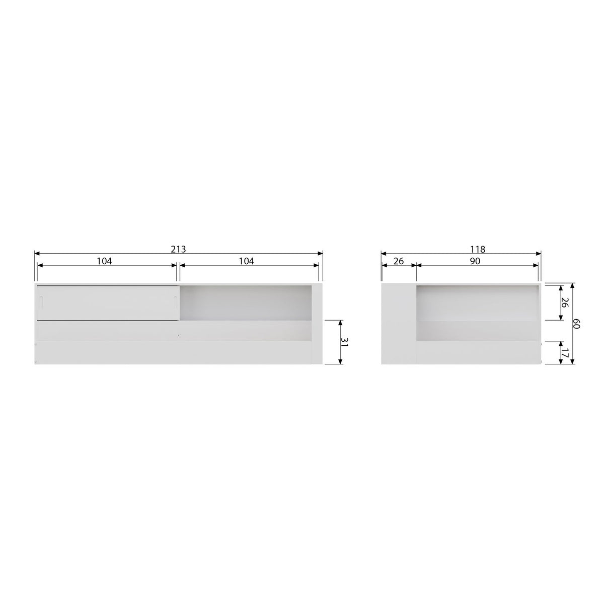 Letto angolare connect bianco