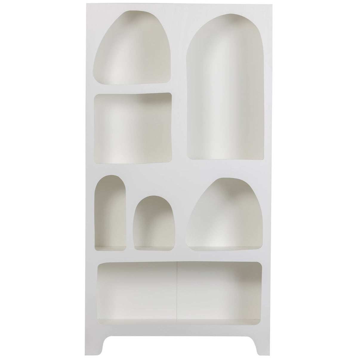 Libreria Japandi Caz con archi wide bianco