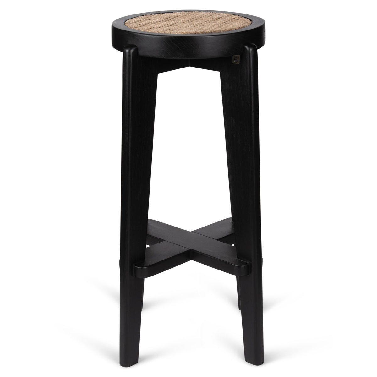 Sgabello alto High Bar Stool Cane DT.W.19 Nero Carbone DETJER