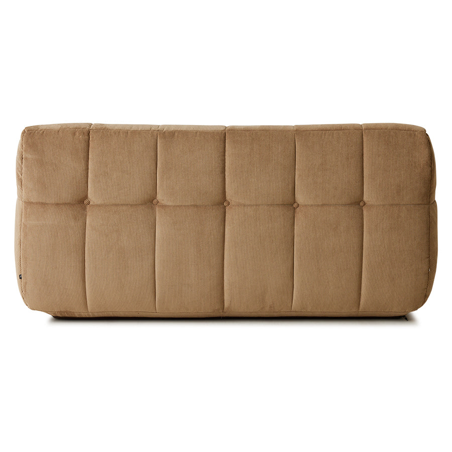 Panca lounge Lazy in velluto a coste marrone
