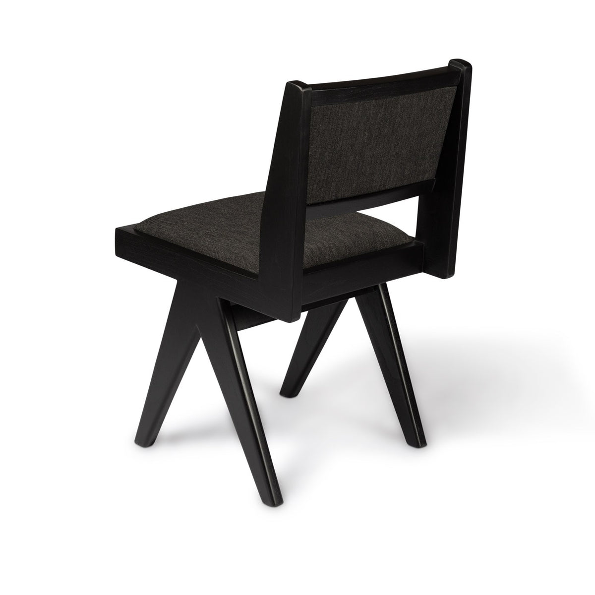 Dining Chair Lecorb Imbottita - Charcoal Black - Pierre Jeanneret Edition