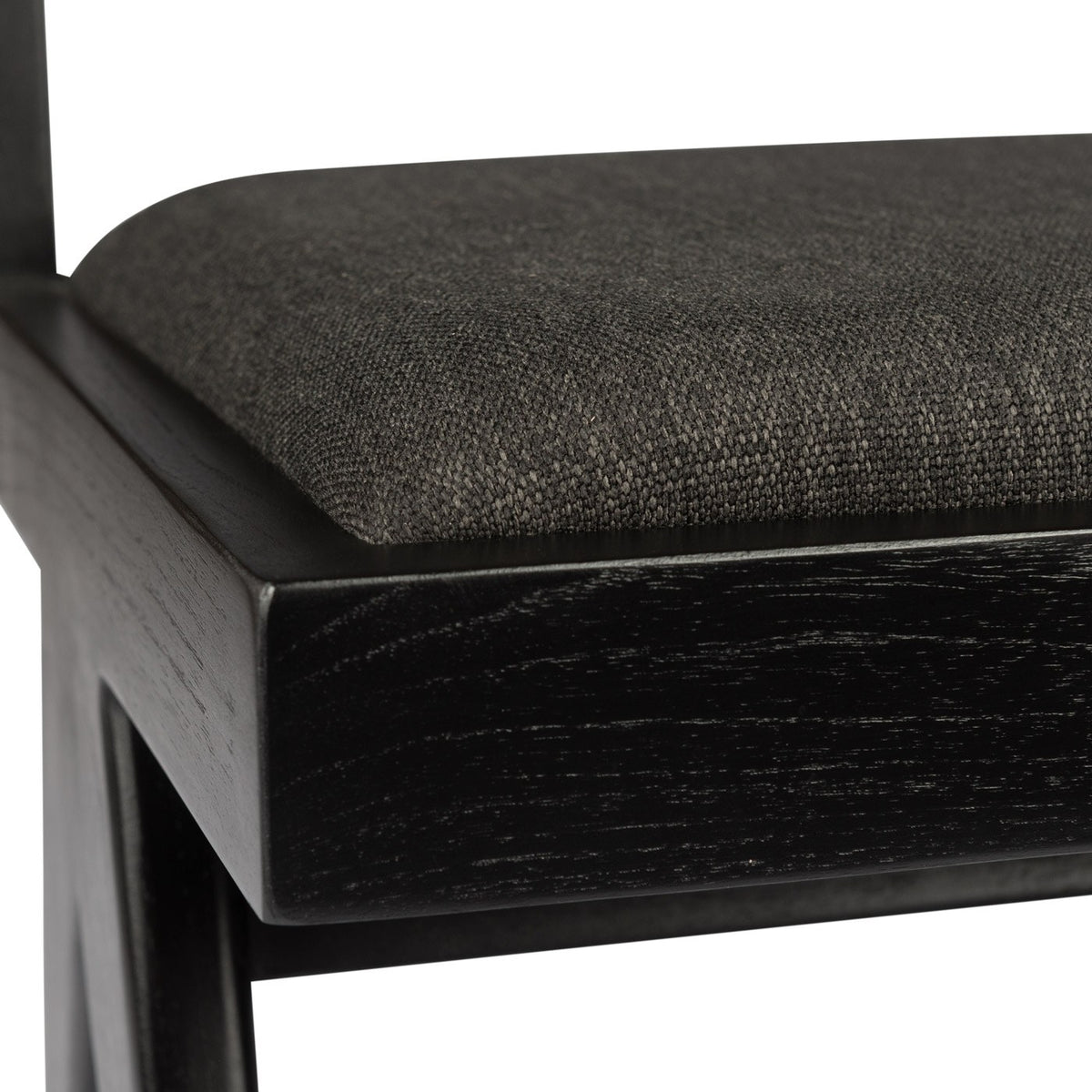 Dining Chair Lecorb Imbottita - Charcoal Black - Pierre Jeanneret Edition